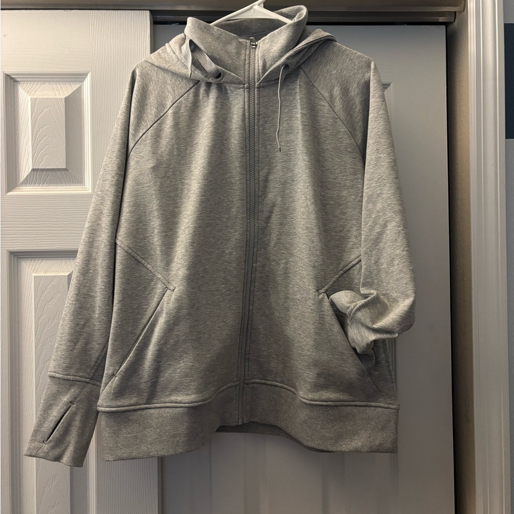 Athleta Gray Zip-Up Hoodie